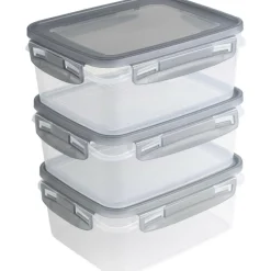 Sunware Club Cuisine vershouddoos 1,2 liter transparant  grijs 3-pack