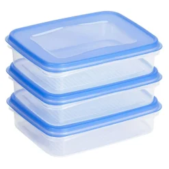 Sunware Club Cuisine vershouddoos 700 ml transparant blauw 3-pack