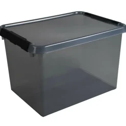 Sunware Comfort Line opbergbox 22 liter transparant grijs  zwart