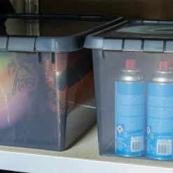 Sunware Comfort Line opbergbox 22 liter transparant grijs  zwart