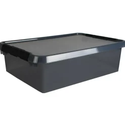 Sunware Comfort Line opbergbox 32 liter transparant grijs  zwart