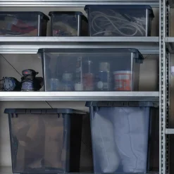 Sunware Comfort Line opbergbox 32 liter transparant grijs zwart