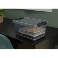 Sunware Comfort Line opbergbox 6 liter transparant grijs zwart