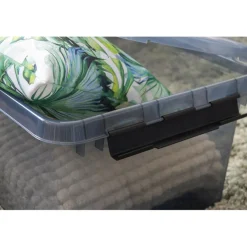 Sunware Comfort Line opbergbox 36 liter transparant grijs  zwart