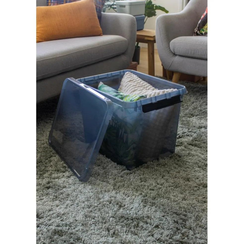 Sunware Comfort Line opbergbox 52 liter transparant grijs zwart