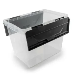 Sunware Onyx opbergbox 25 liter transparant antraciet