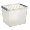Sunware Q-Line opbergbox 52 liter transparant metaal