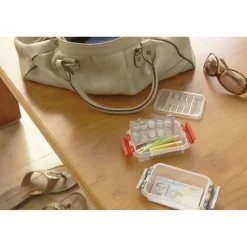 Sunware Q-Line opbergbox 0,2 liter transparant metallic