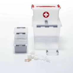 Sunware Q-Line opbergbox 0,2 liter transparant metallic