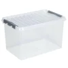 Sunware Q-Line opbergbox 62 liter transparant metaal