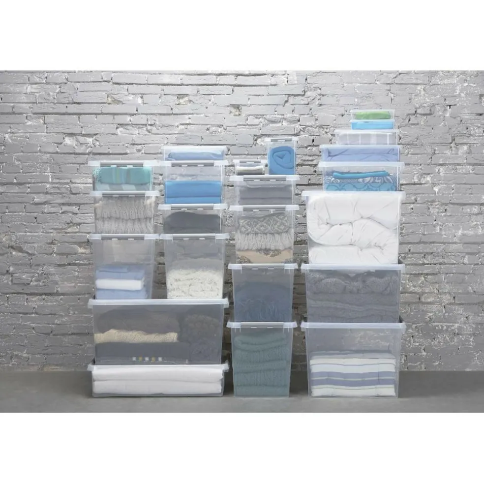 Sunware Q-Line opbergbox 62 liter transparant metaal