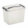 Sunware Q-Line opbergbox 9 liter transparant metaal