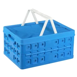 Sunware Square vouwkrat met handgreep en koeltas 32 liter blauw