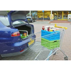 Sunware Square vouwkrat met handgreep en koeltas 32 liter blauw