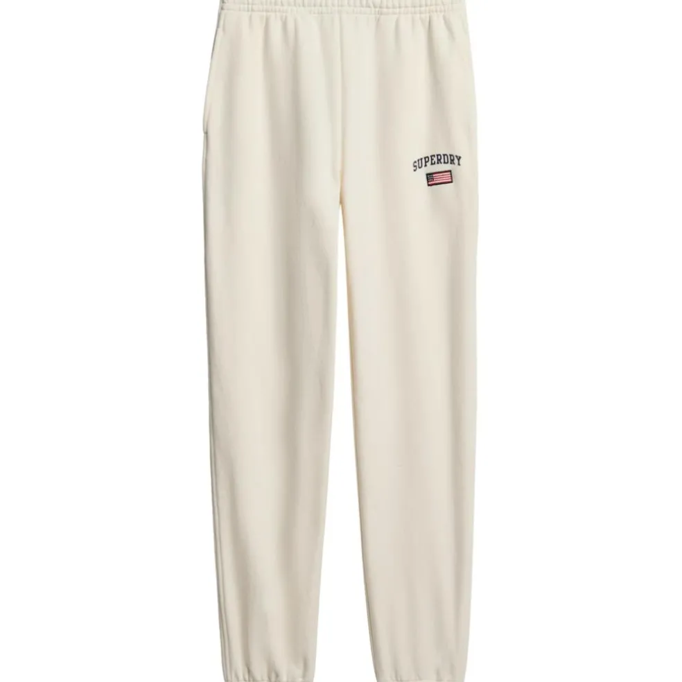 Superdry Athletic Essential Boyfriend joggingbroek dames desert bone off white