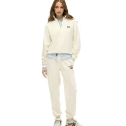 Superdry Athletic Essential Boyfriend joggingbroek dames desert bone off white
