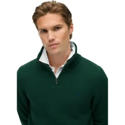 Superdry Henley sweater heren forest green