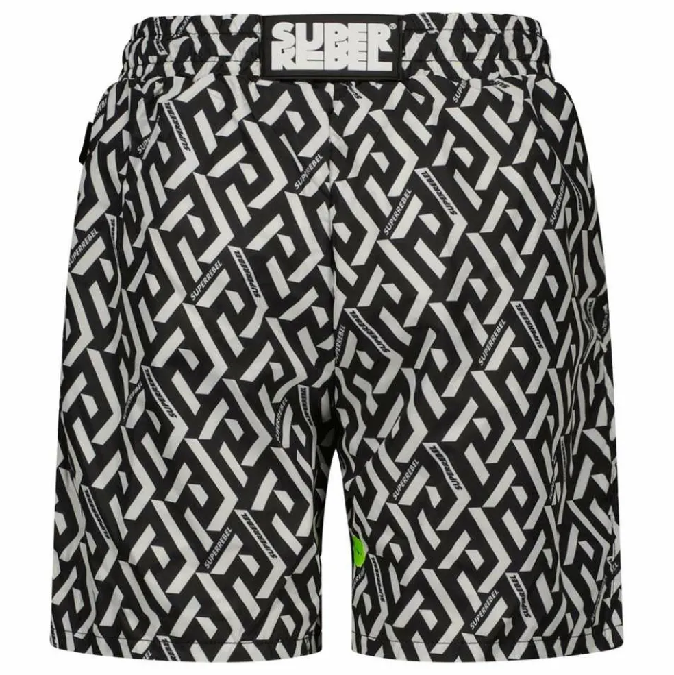 SuperRebel Bay All Over zwembroek junior ao graphic black