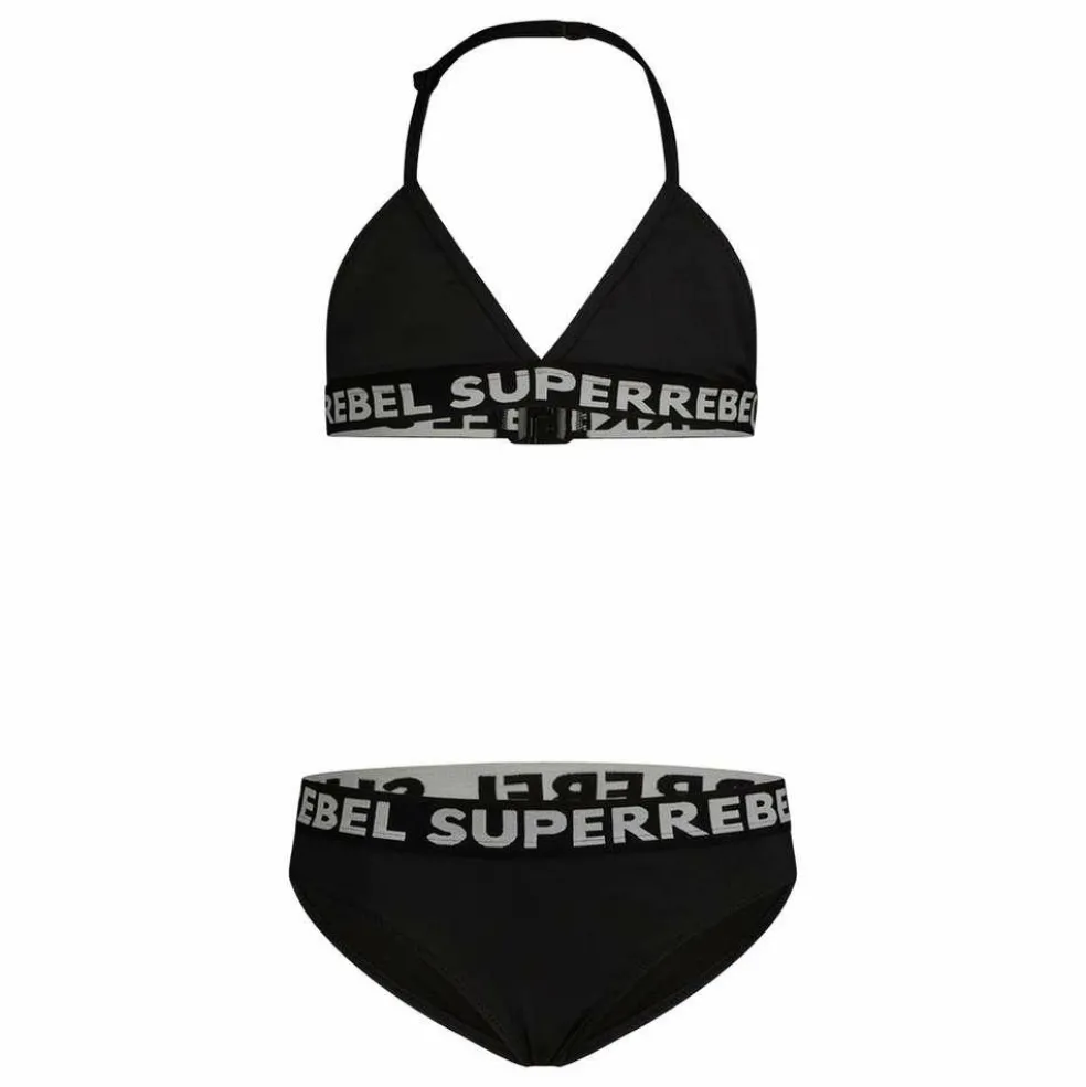 SuperRebel Isla triangle bikini junior black