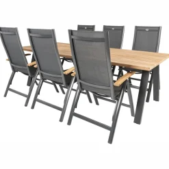 TASTE by 4 Seasons  Ambassador 240 x 100 cm Troy 6 tuinset teak