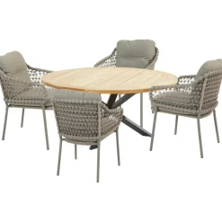 TASTE by 4 Seasons Prado ø 160 cm Jura 4 tuinset olijfgroen