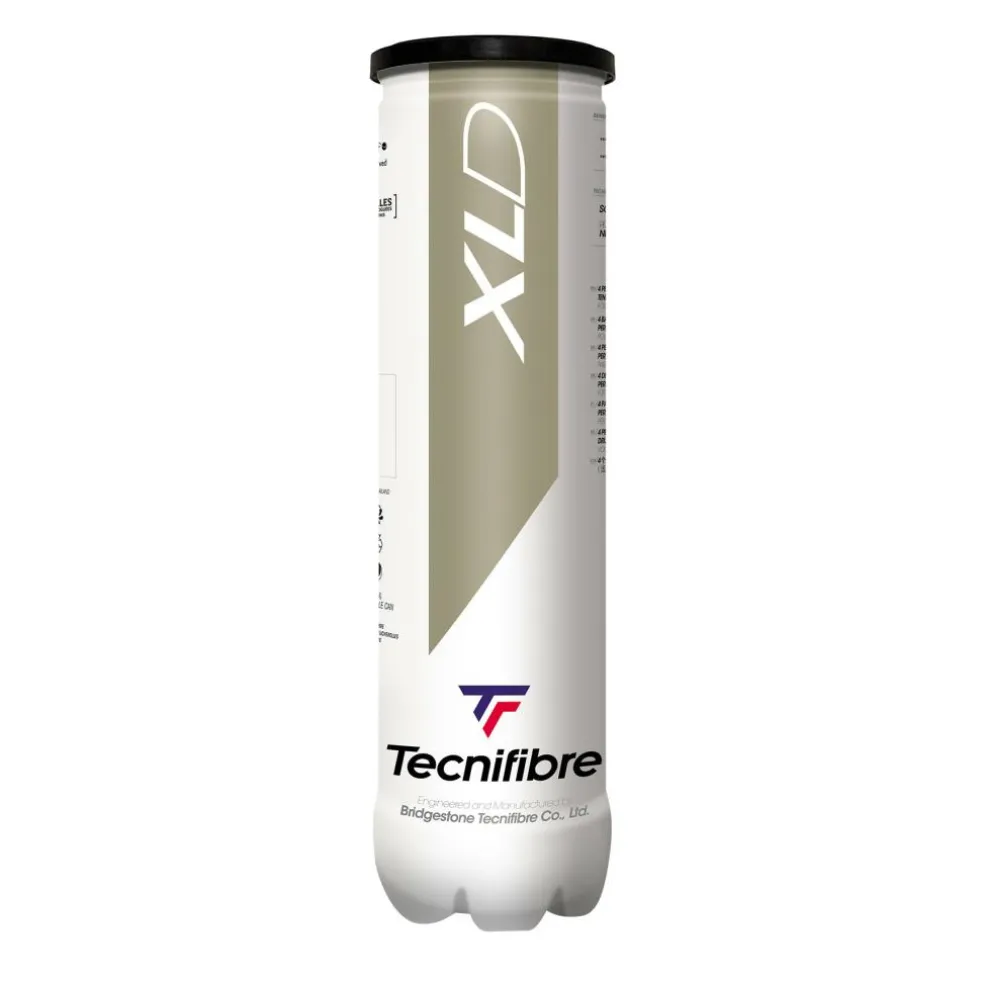Tecnifibre XLD tennisballen 4-pack geel