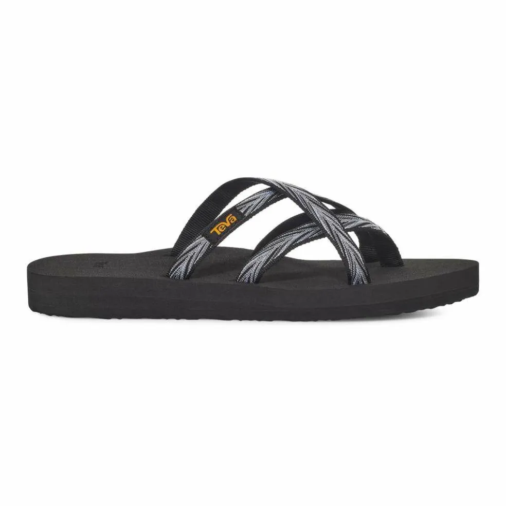 Teva Olowahu slippers dames palms zwart wit