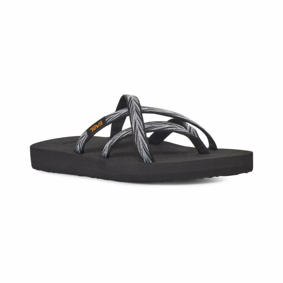 Teva Olowahu slippers dames palms zwart wit