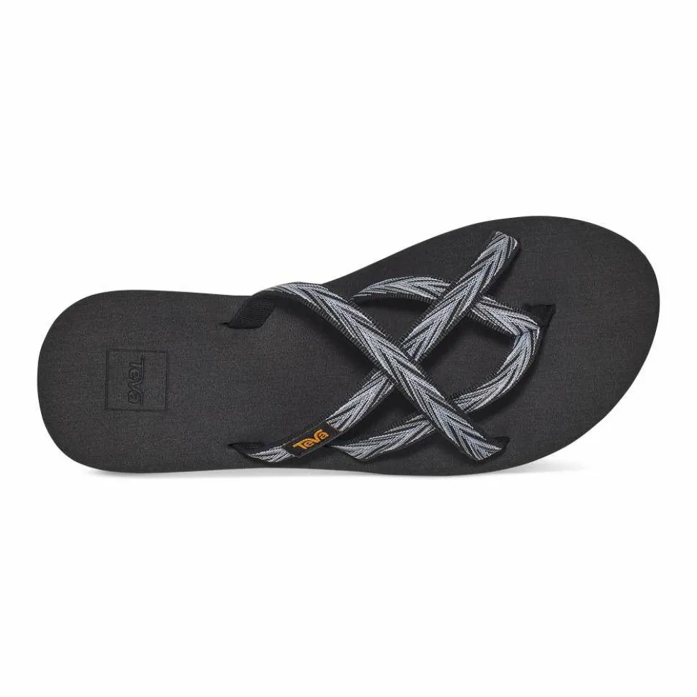 Teva Olowahu slippers dames palms zwart wit