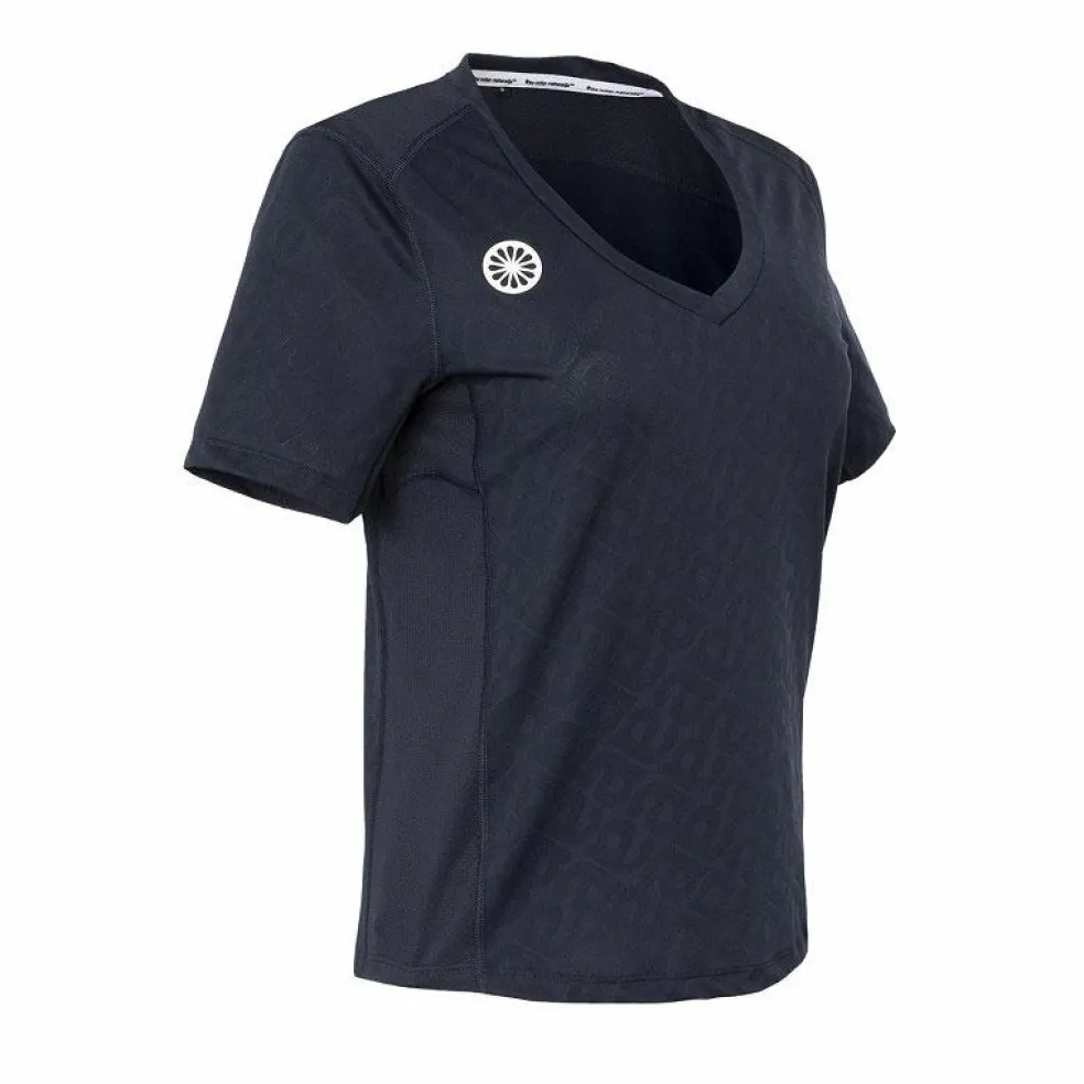 The Indian Maharadja Kadiri Jacquard Mono tennisshirt dames navy