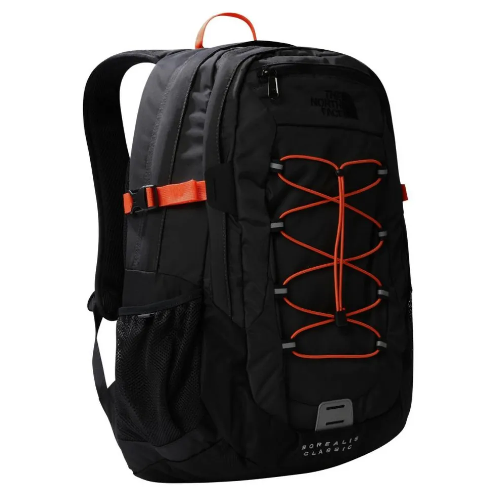 The North Face Borealis Classic 15 inch laptop rugzak 29 liter asphalt grey retro orange