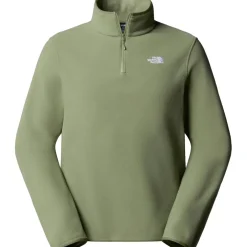 The North Face Glacier Fleece 1/4 zip trui heren bark mist