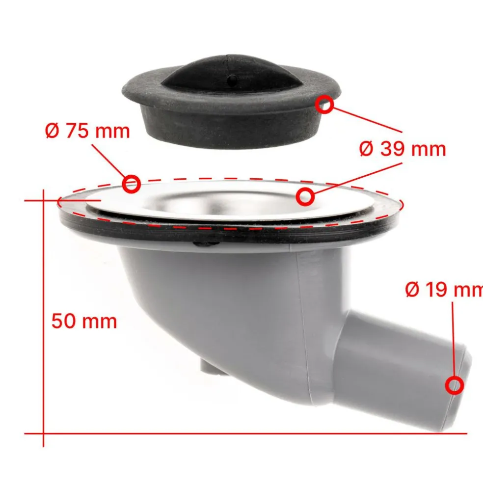 Thetford Afvoerplug haaks 19 mm