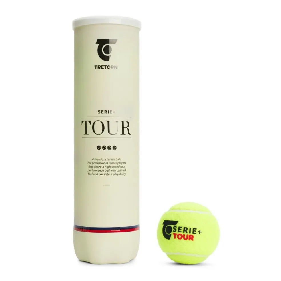 Tretorn Serie+ Tour tennisballen 4-pack geel