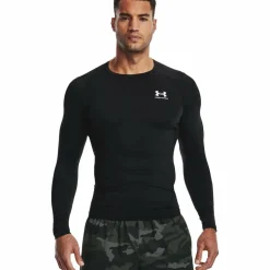 Under Armour HeatGear LS shirt heren black white