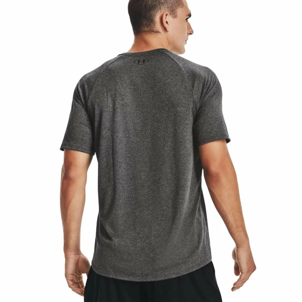 Under Armour Tech 2.0 shirt heren carbon heather black