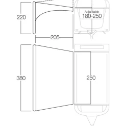 Vango Airbeam Sky Canopy caravanluifel 250 cm