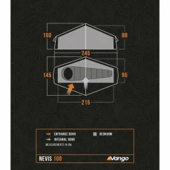 Vango Nevis 100 lichtgewicht tunneltent green