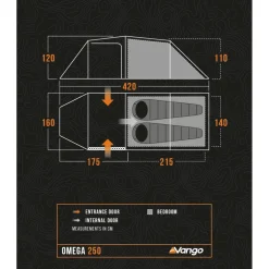 Vango Omega 250 lichtgewicht tunneltent green