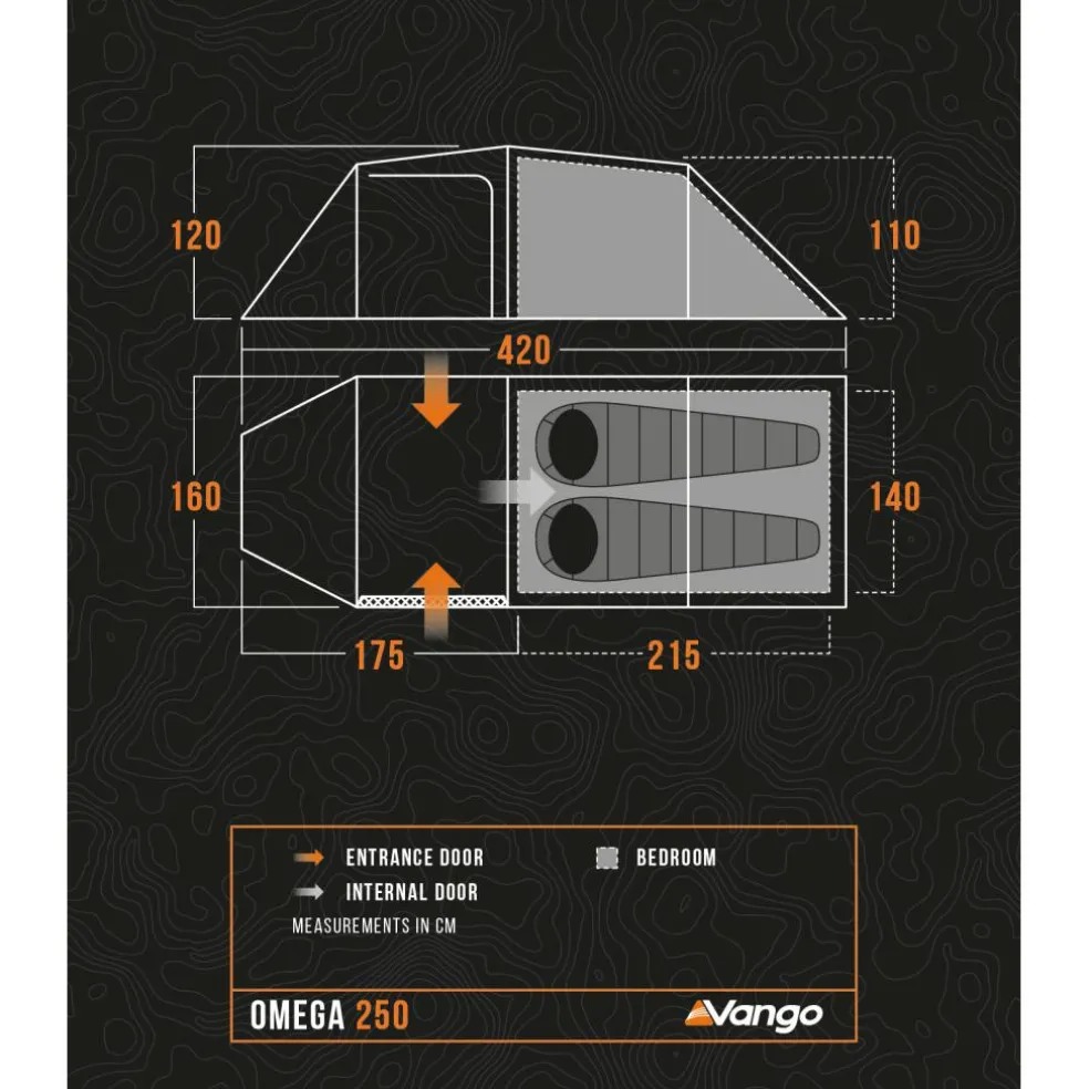 Vango Omega 250 lichtgewicht tunneltent green