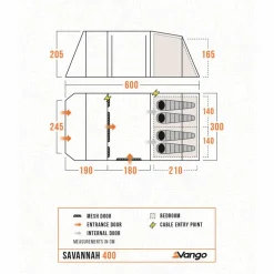 Vango Savannah 400 Package tunneltent blue