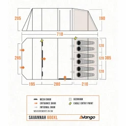 Vango Savannah 600XL Package tunneltent blue