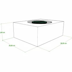 Vecam Watertank 15 liter 38 x 29 x 14 cm wit