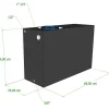 Vecam Watertank 75 liter 70 x 25 x 45 cm zwart