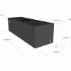 Vecam Watertank 80 liter 100 x 30 x 27 cm zwart