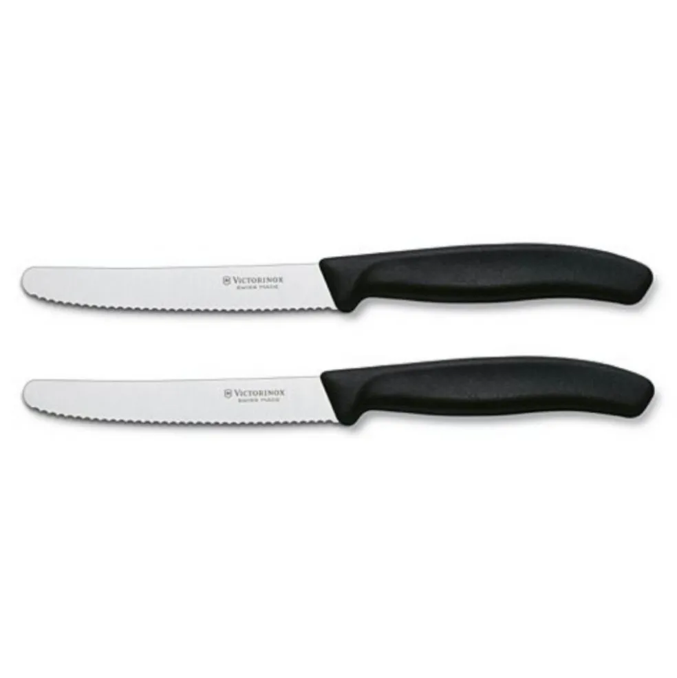 Victorinox Tafelmes zwart 2 stuks