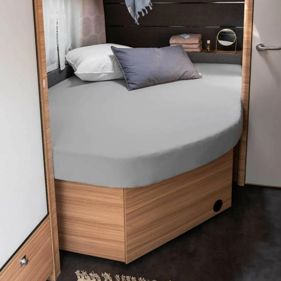 Walra Travel Jersey hoeslaken Frans bed rechts grijs