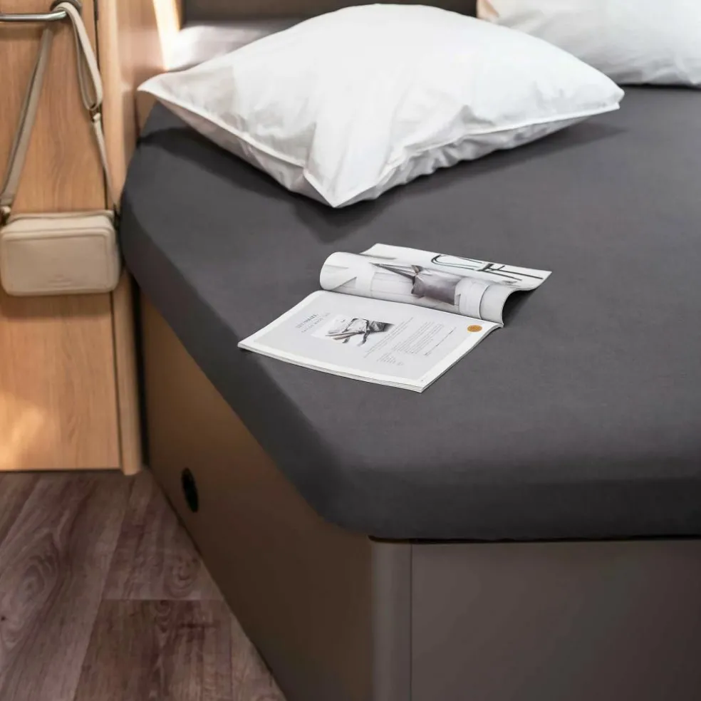 Walra Travel Jersey hoeslaken Frans bed links antraciet