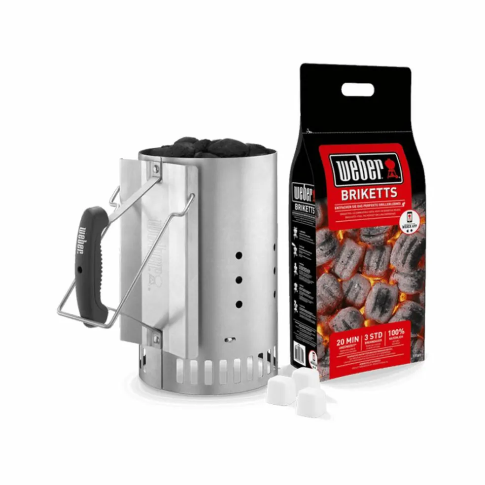 Weber Rapidfire Set met brikettenstarter, briketten en aanmaakblokjes