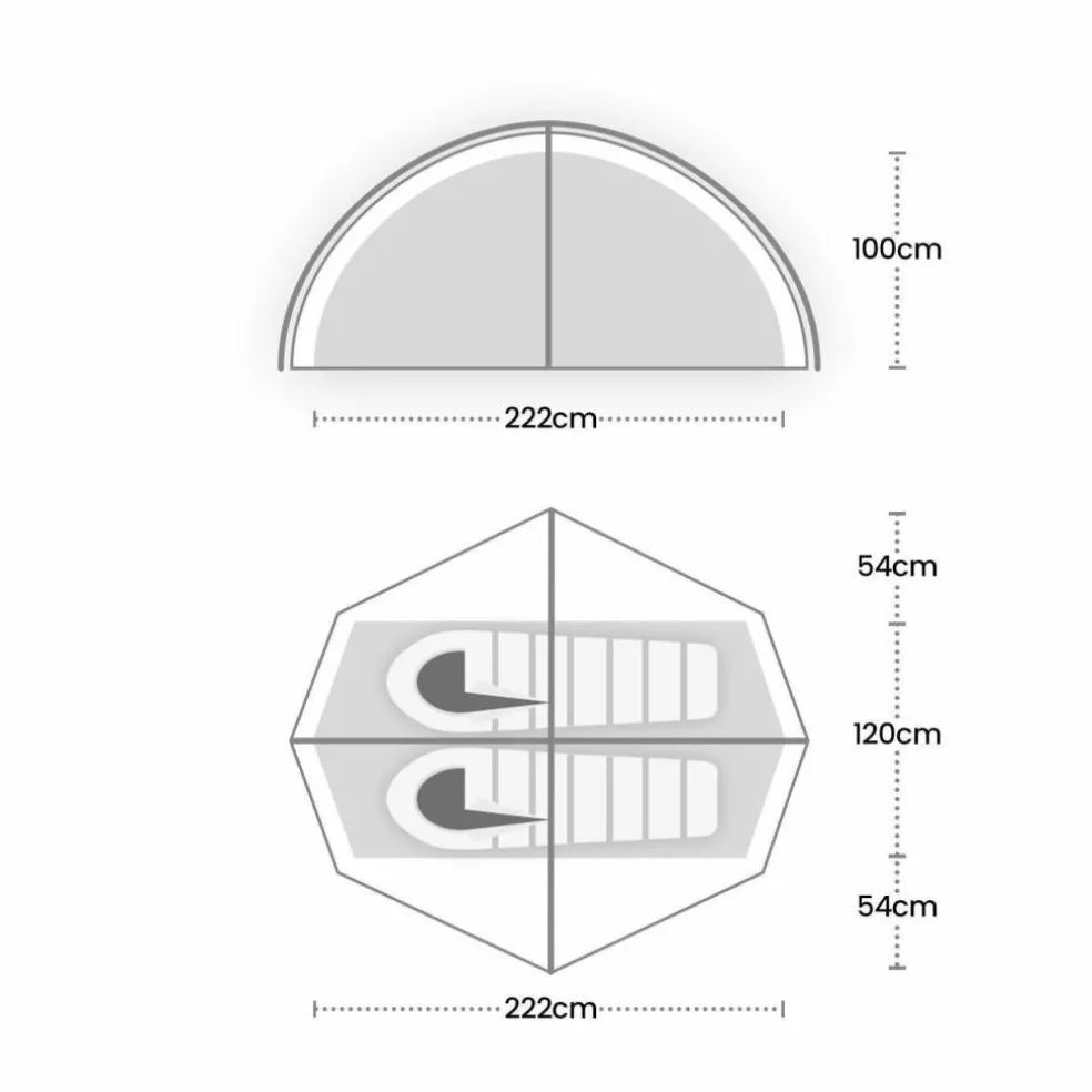 Wild Country Helm Compact 2 lichtgewicht koepeltent green